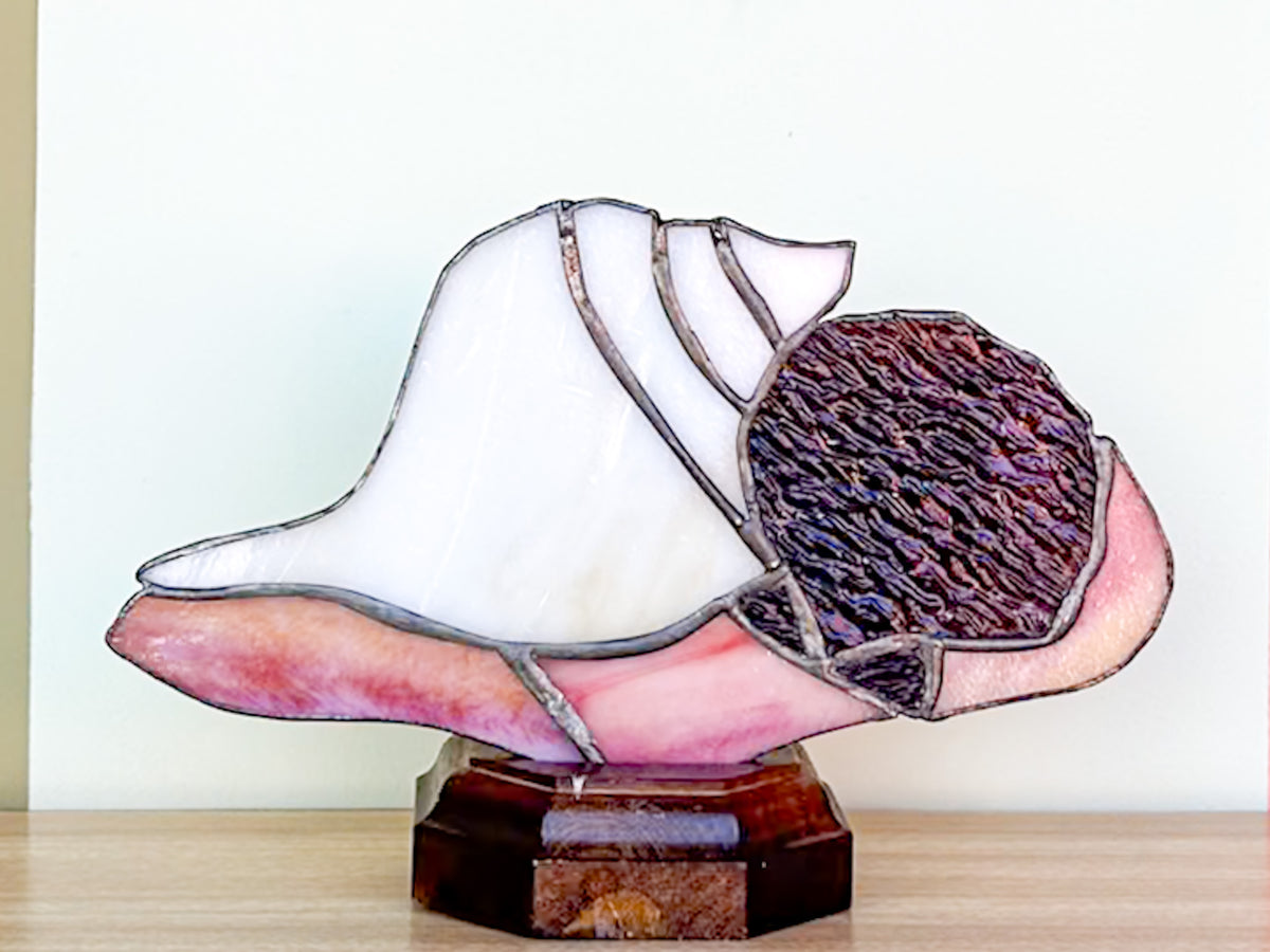 Stained Glass Shell Lamp