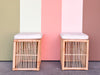 Pair of Rattan Ottomans