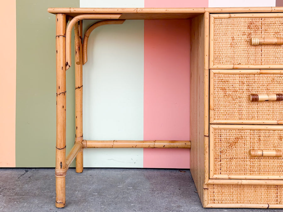 Cute Rattan Writing Desk