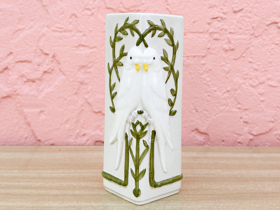 Set of Love Birds Vase and Cachepot