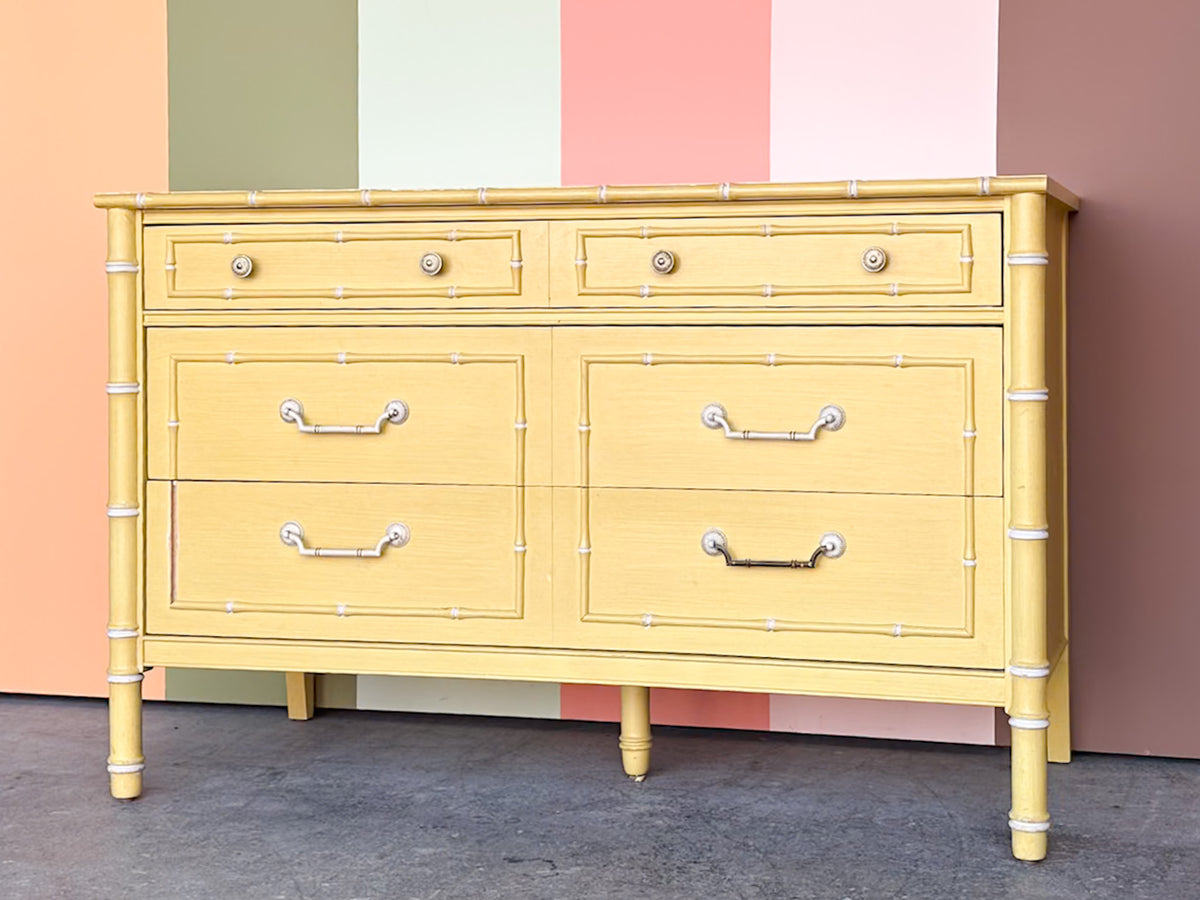 Thomasville Faux Bamboo Double Dresser