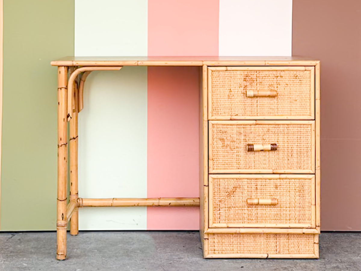Cute Rattan Writing Desk