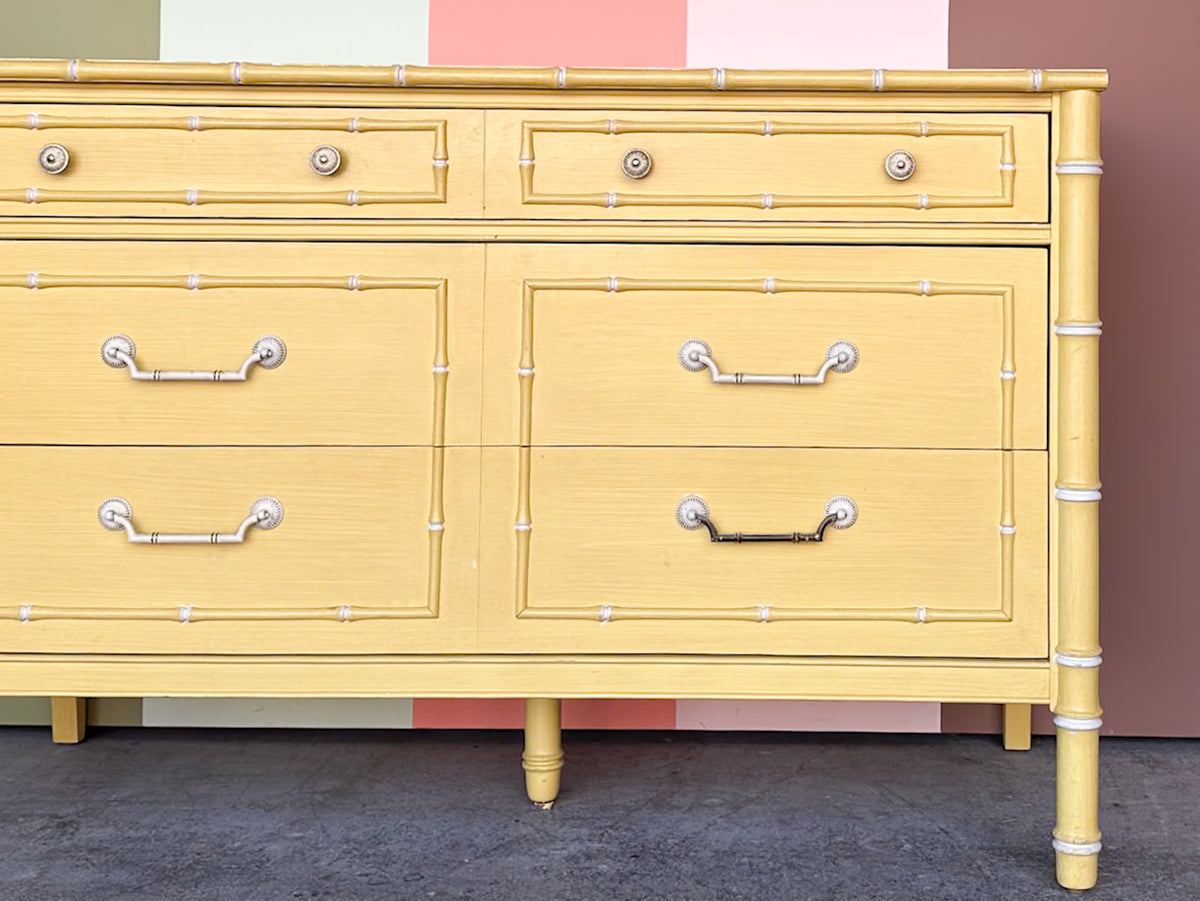Thomasville Faux Bamboo Double Dresser