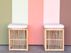 Pair of Rattan Ottomans