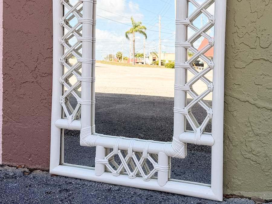 Ficks Reed Rattan Lattice Mirror
