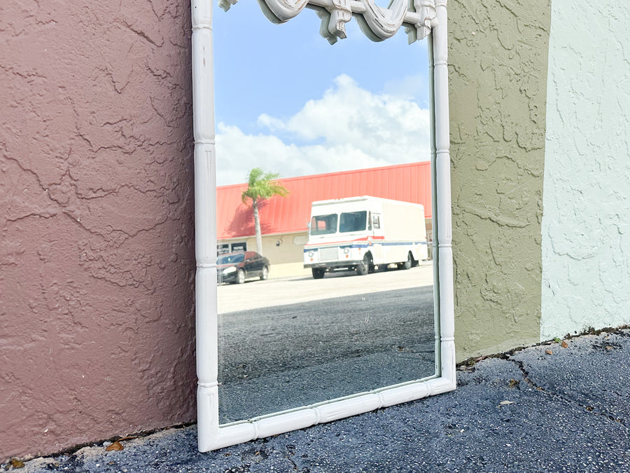 Sweet Faux Bamboo Bow Mirror