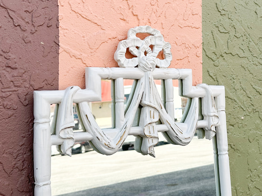 Sweet Faux Bamboo Bow Mirror