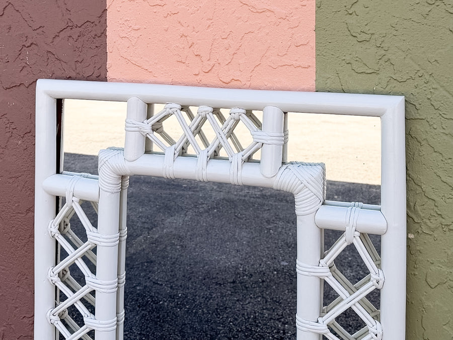 Ficks Reed Rattan Lattice Mirror