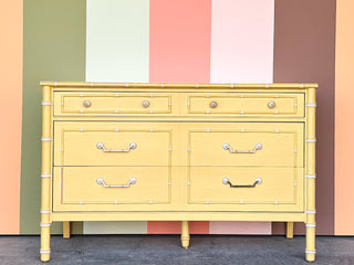 Thomasville Faux Bamboo Double Dresser