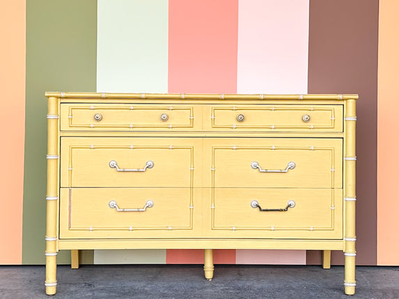 Thomasville Faux Bamboo Double Dresser