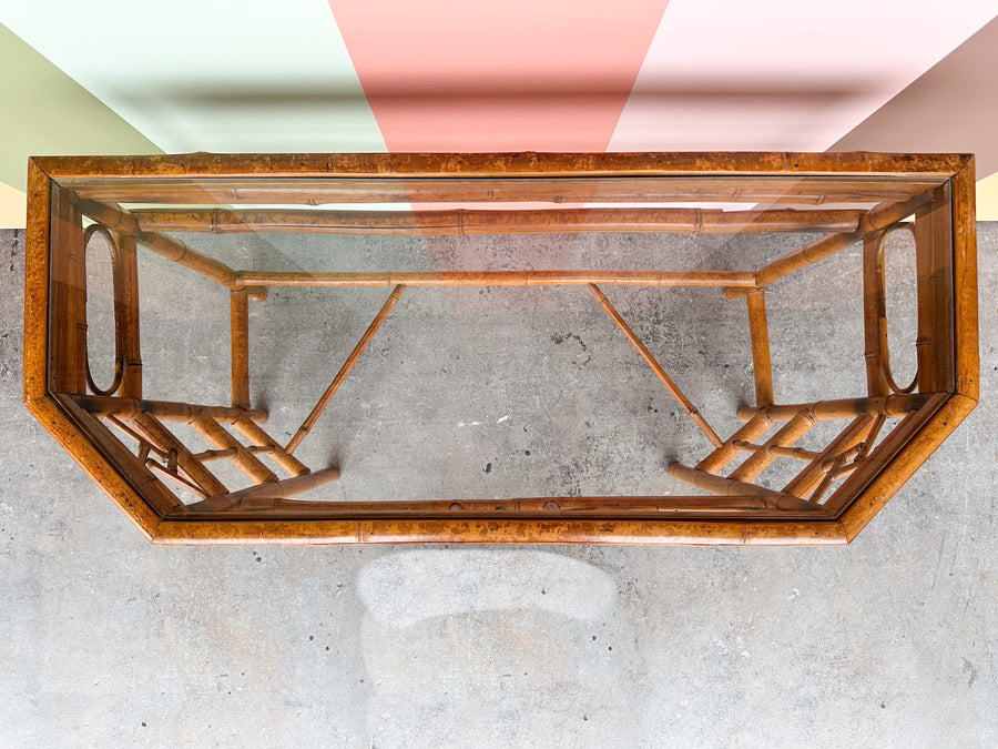 Bamboo Chippendale Console