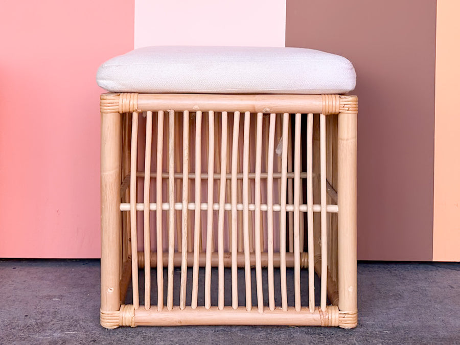 Pair of Rattan Ottomans