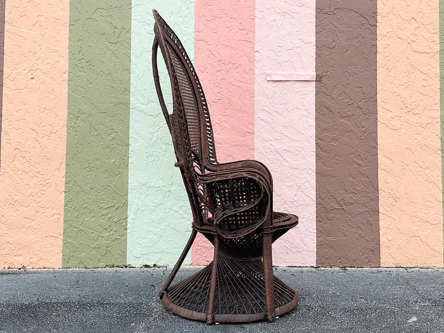 Fiddlehead and Cane Peacock Chair