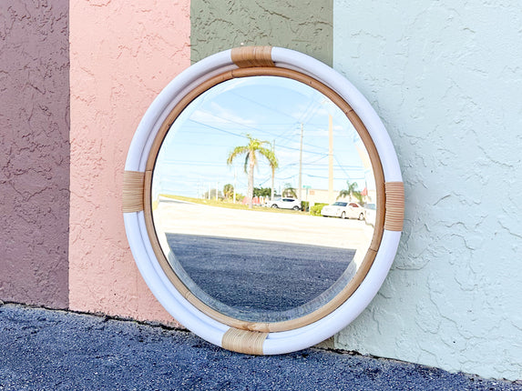 Modern Rattan Mirror