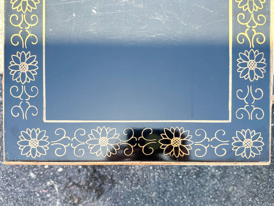 Hand Painted Tortoiseshell Rattan Credenza