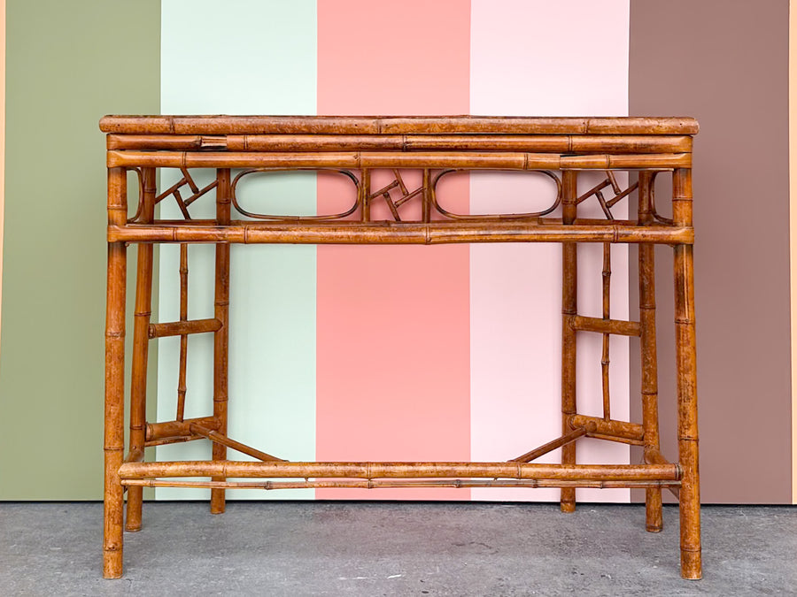 Bamboo Chippendale Console