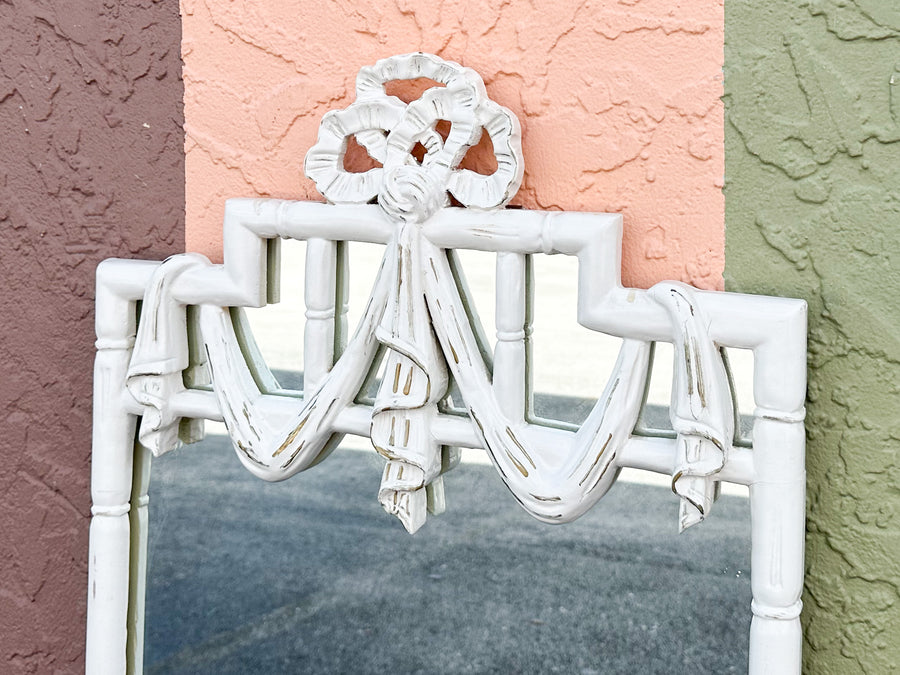 Sweet Faux Bamboo Bow Mirror