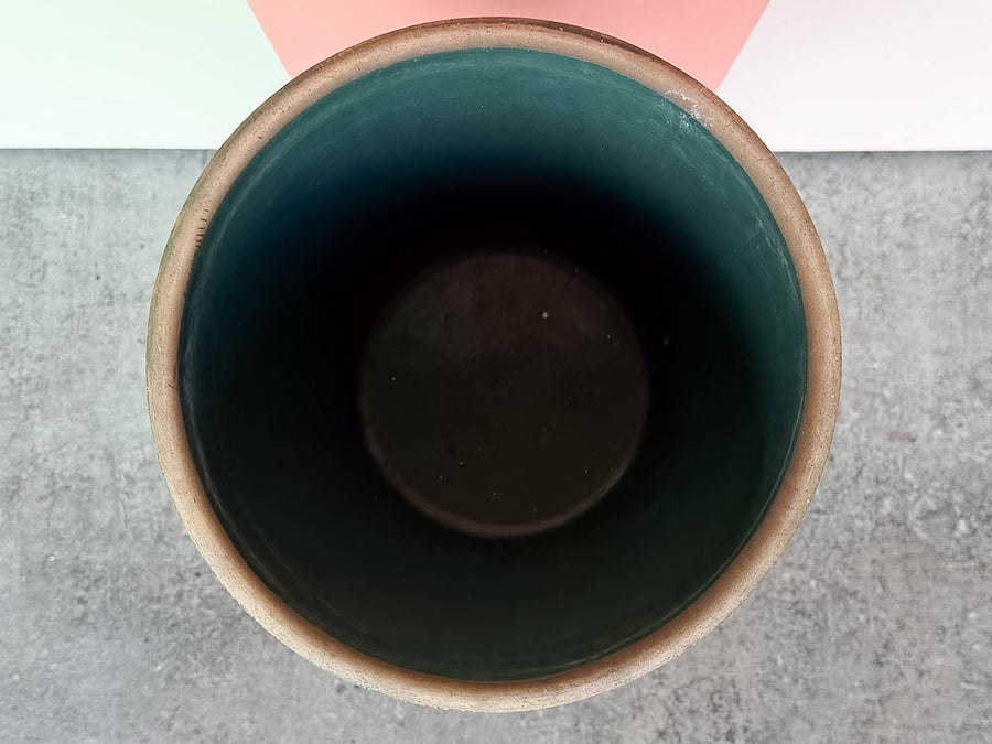 Pretty Teal Cachepot and Pedestal