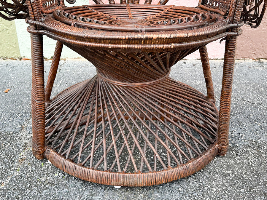 Fiddlehead and Cane Peacock Chair