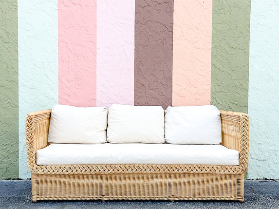 Bielecky Brothers Braided Rattan Sofa