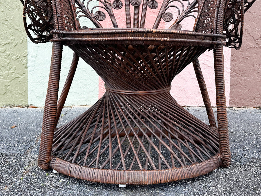 Fiddlehead and Cane Peacock Chair