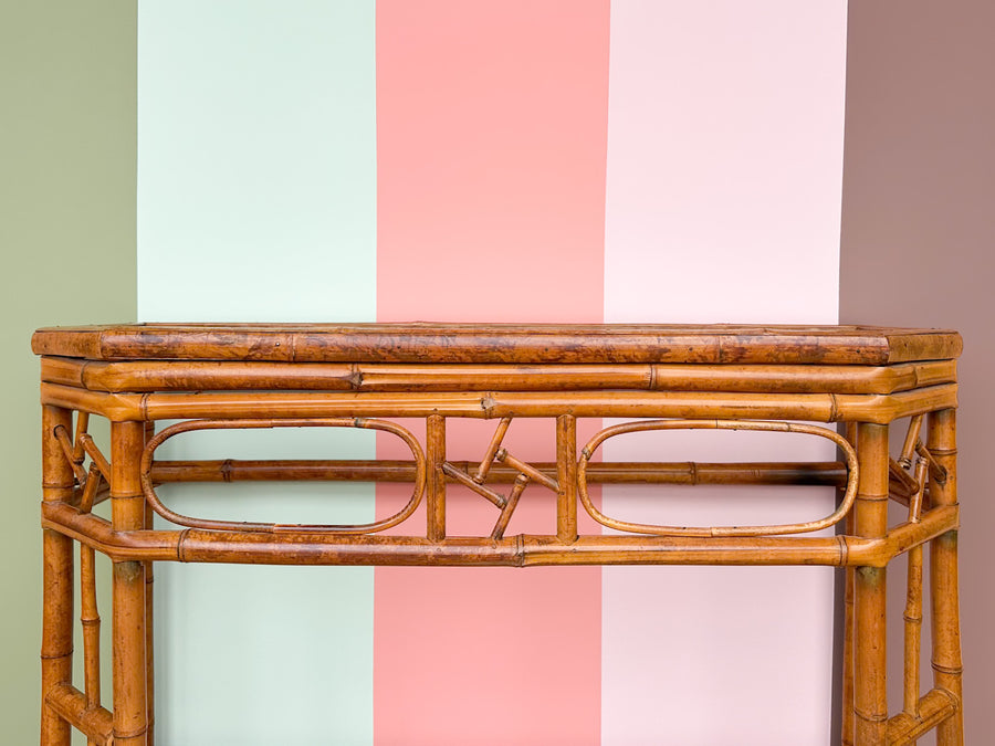 Bamboo Chippendale Console