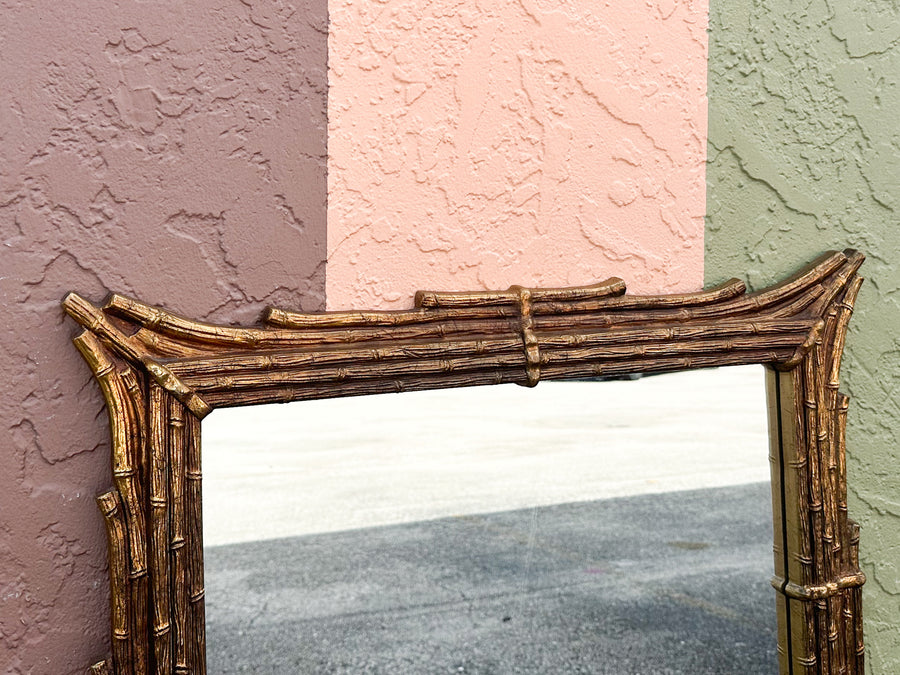 Regency Chic Faux Bamboo Mirror