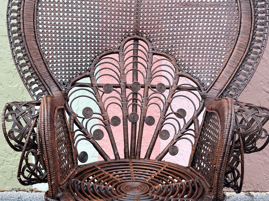 Fiddlehead and Cane Peacock Chair
