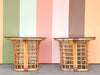 Pair of Island Chic Rattan Side Tables