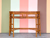 Bamboo Chippendale Console