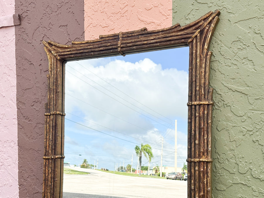 Regency Chic Faux Bamboo Mirror