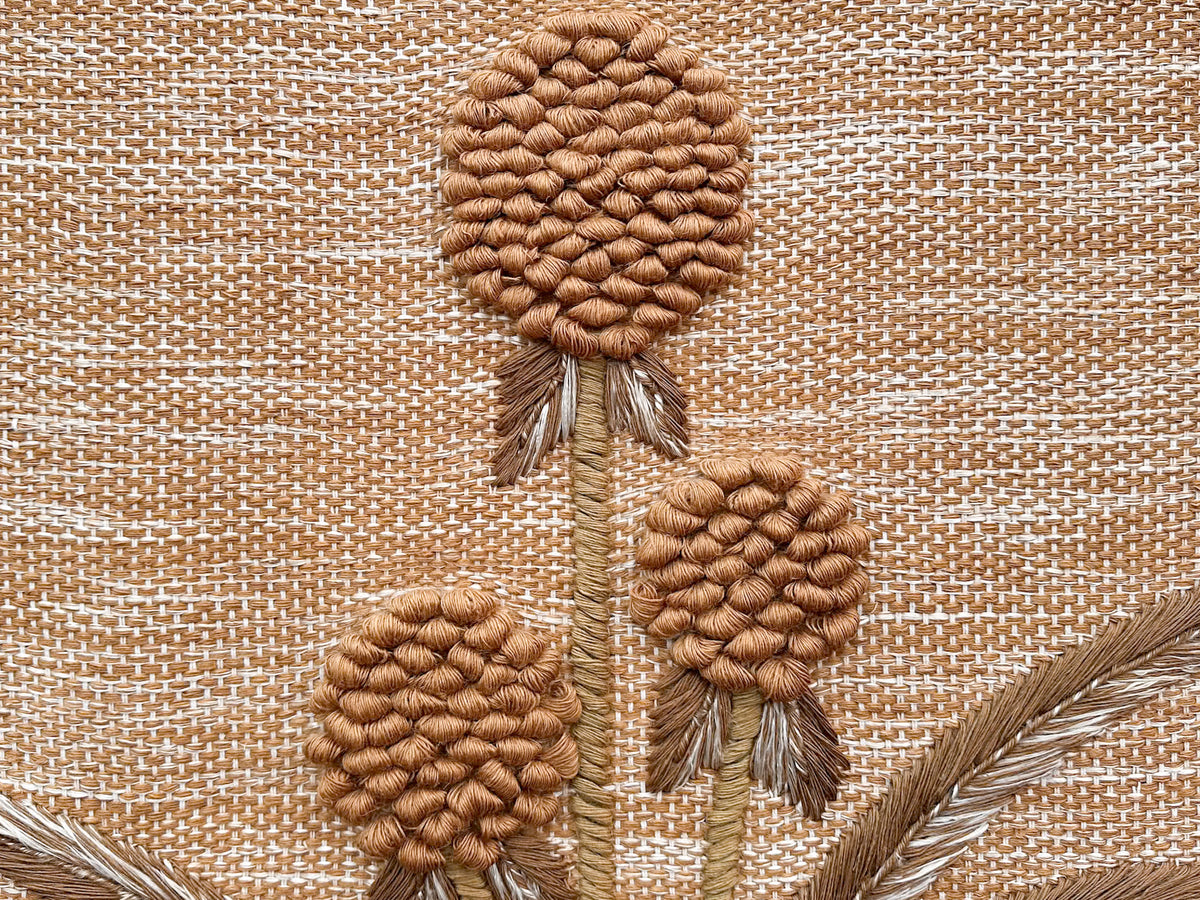 So 70's Woven Flower Wall Hanging