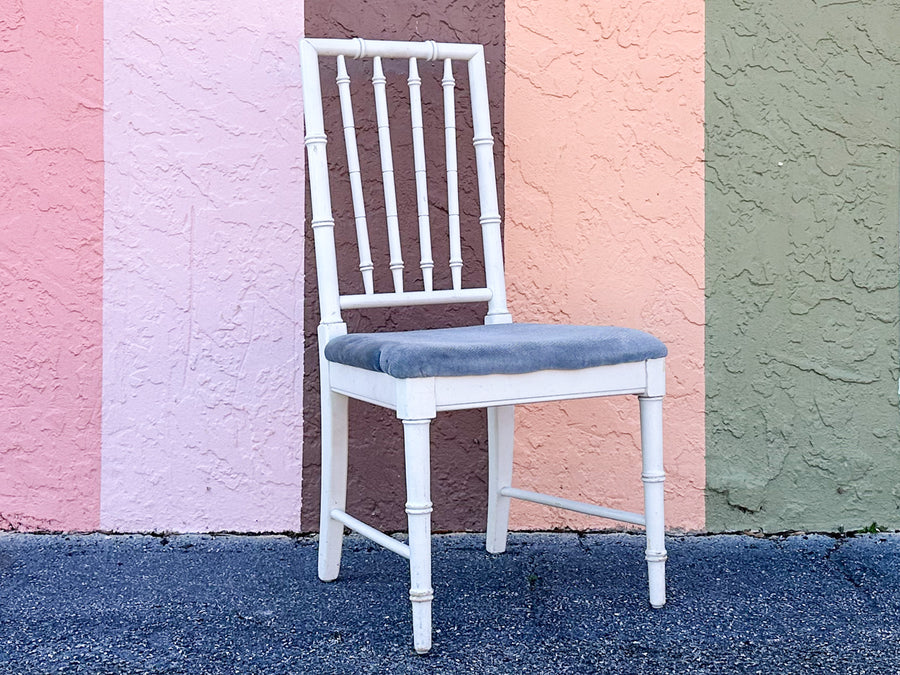Set of Four Faux Bamboo Dining Chairs