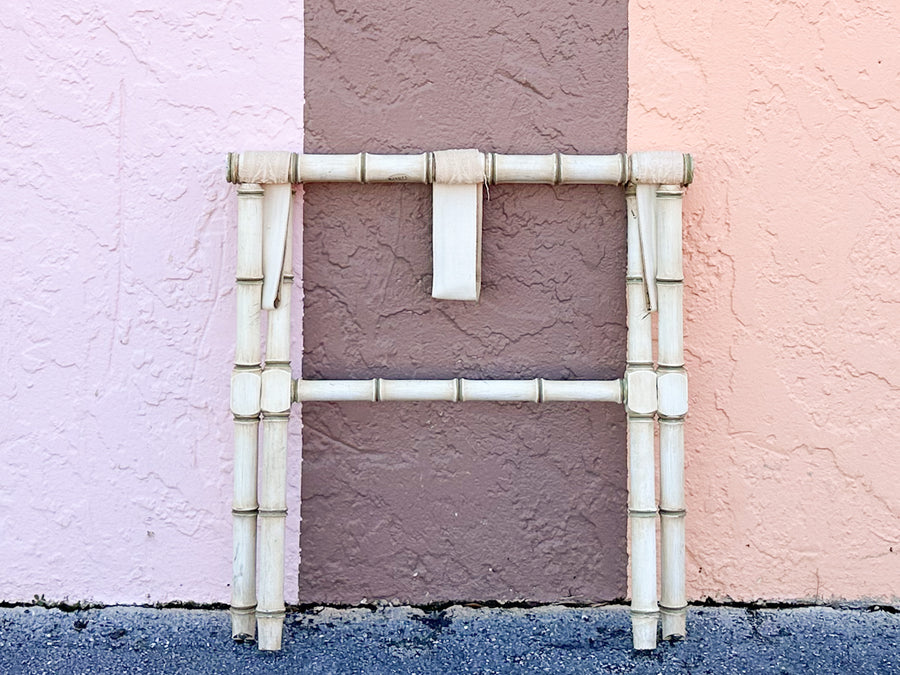Faux Bamboo Luggage Rack