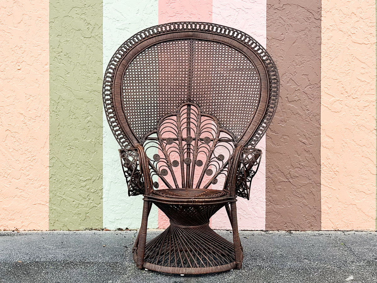 Fiddlehead and Cane Peacock Chair
