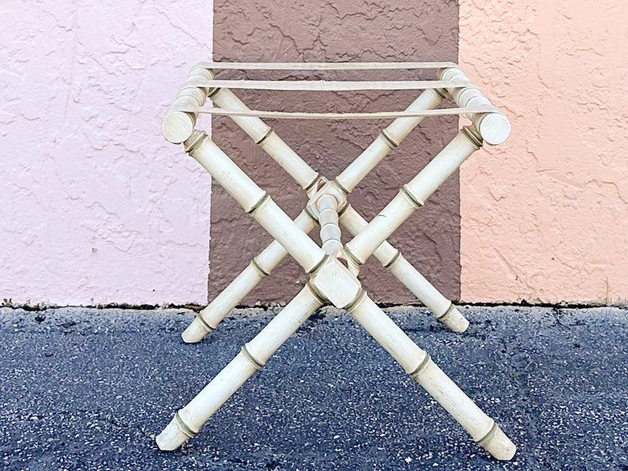 Faux Bamboo Luggage Rack