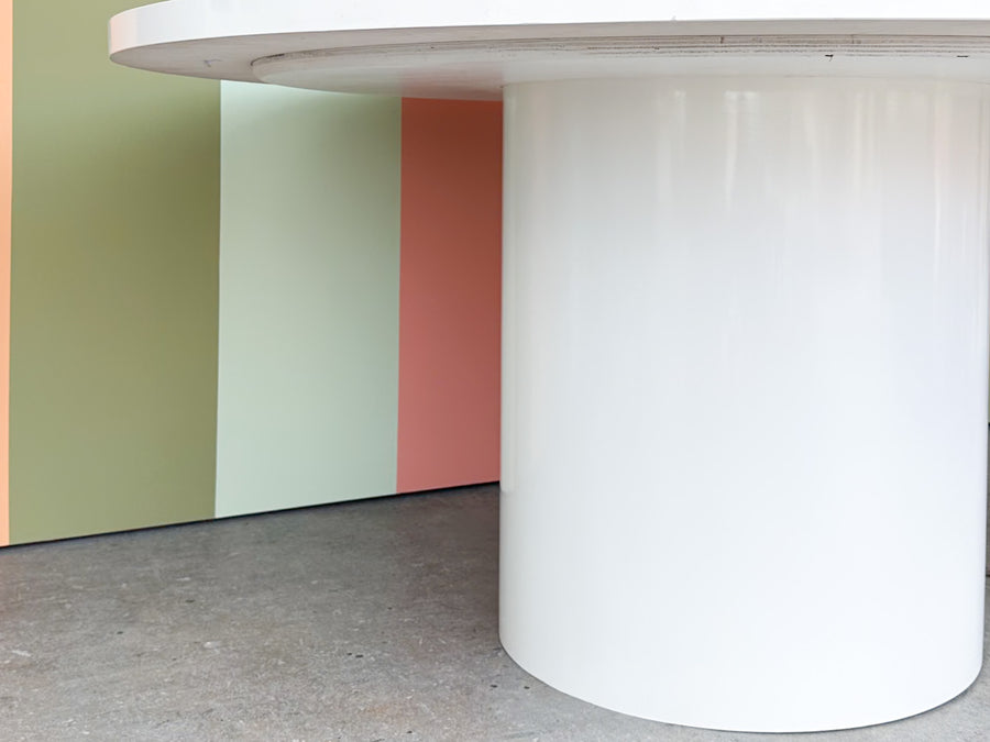 Custom Lacquer Pedestal Dining Table