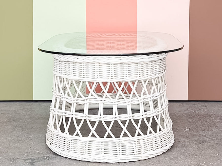 Braided Rattan Coffee Table