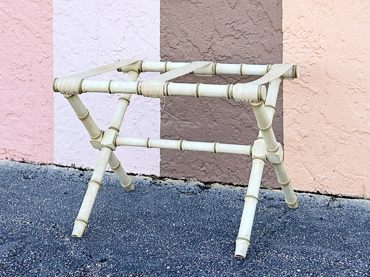 Faux Bamboo Luggage Rack