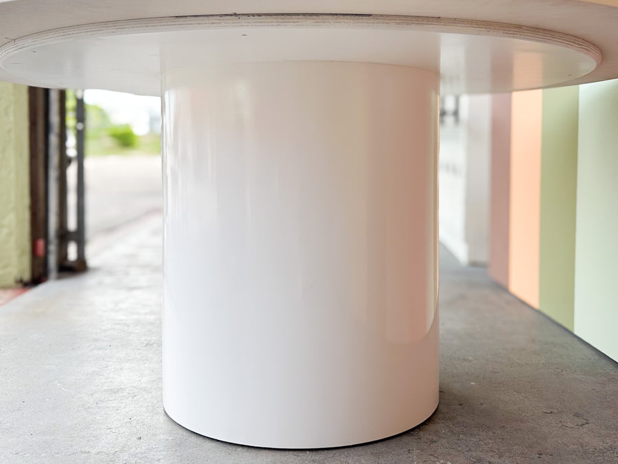 Custom Lacquer Pedestal Dining Table