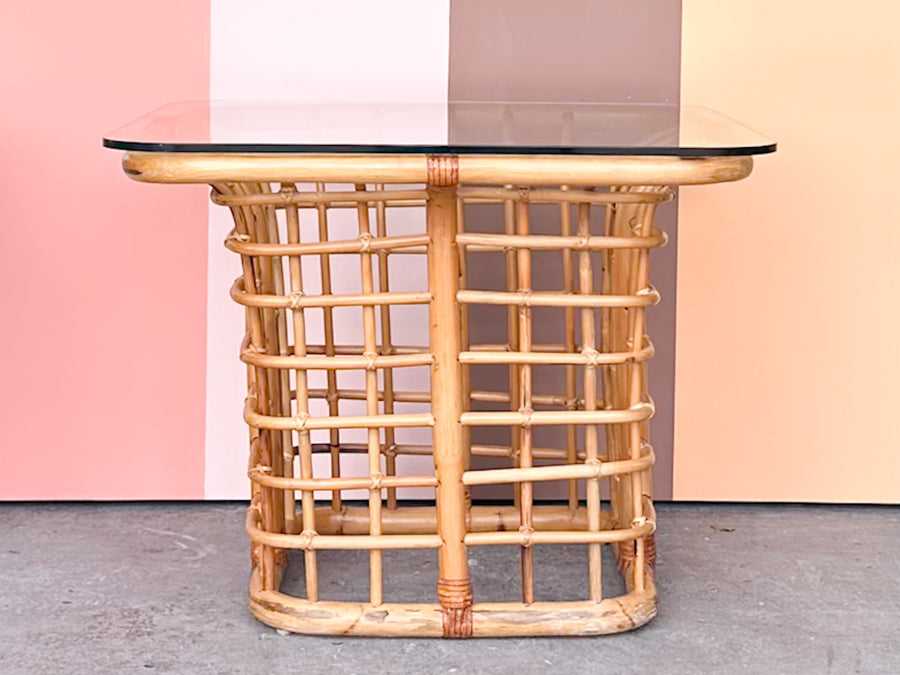 Pair of Island Chic Rattan Side Tables