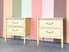 Pair of Henry Link Faux Bamboo Nightstands