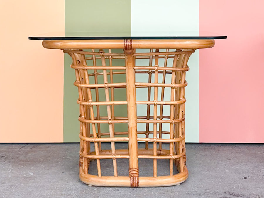 Pair of Island Chic Rattan Side Tables