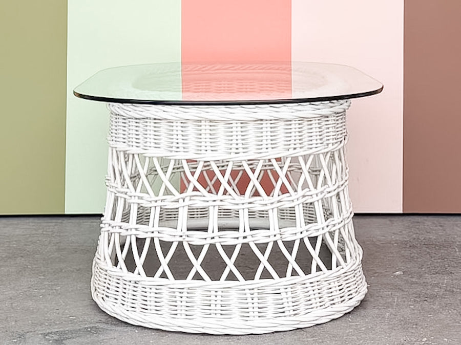 Braided Rattan Coffee Table