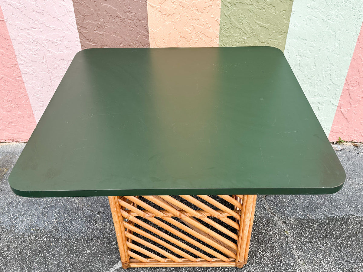Old Florida Rattan Game Table
