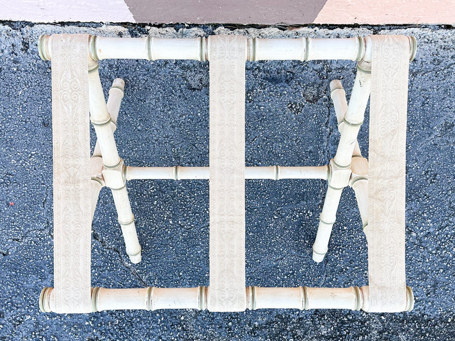 Faux Bamboo Luggage Rack