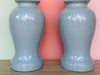 Pair of Stormy Blue Ginger Jar Lamps