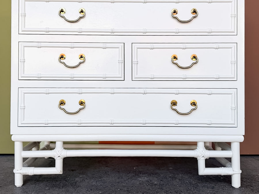 Ficks Reed Faux Bamboo and Rattan Chest