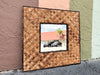 Woven and Bamboo Square  Mirror
