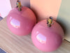 Pair of Dusty Pink Globe Lamps